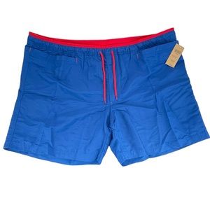 NEW Duluth Trading Co. Swimsuit Swim Trunks Board Shorts Blue/Red Men’s 3XL